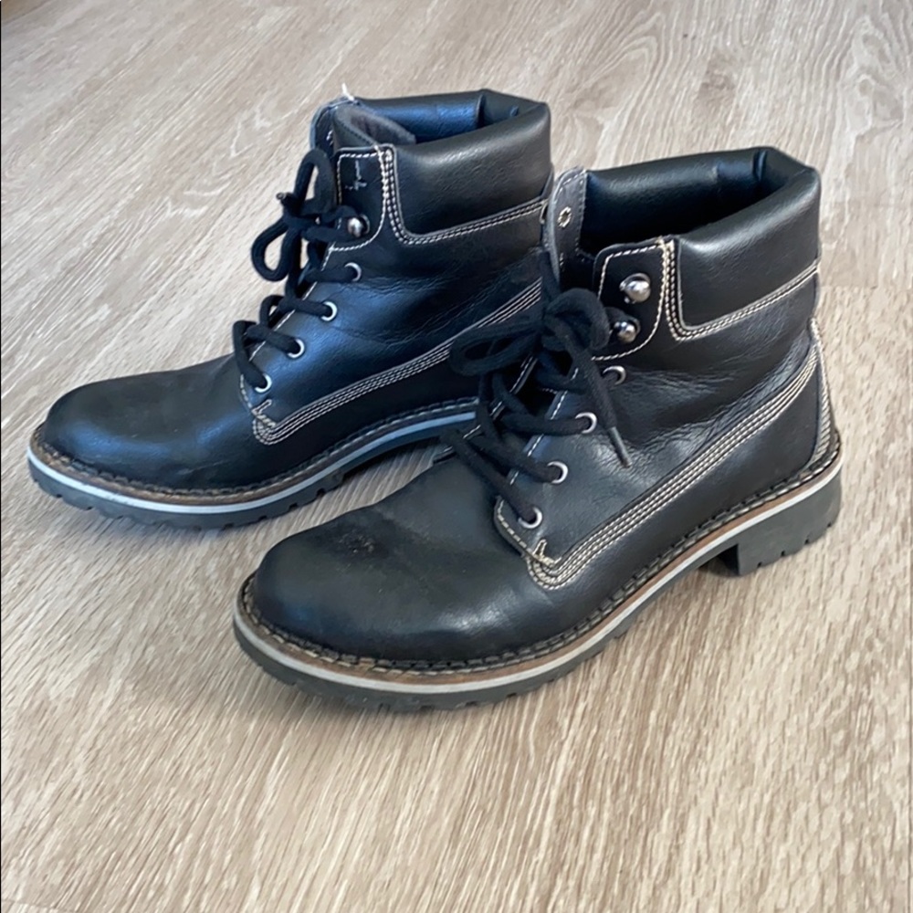 Wills vegan shoes black combat dock boots